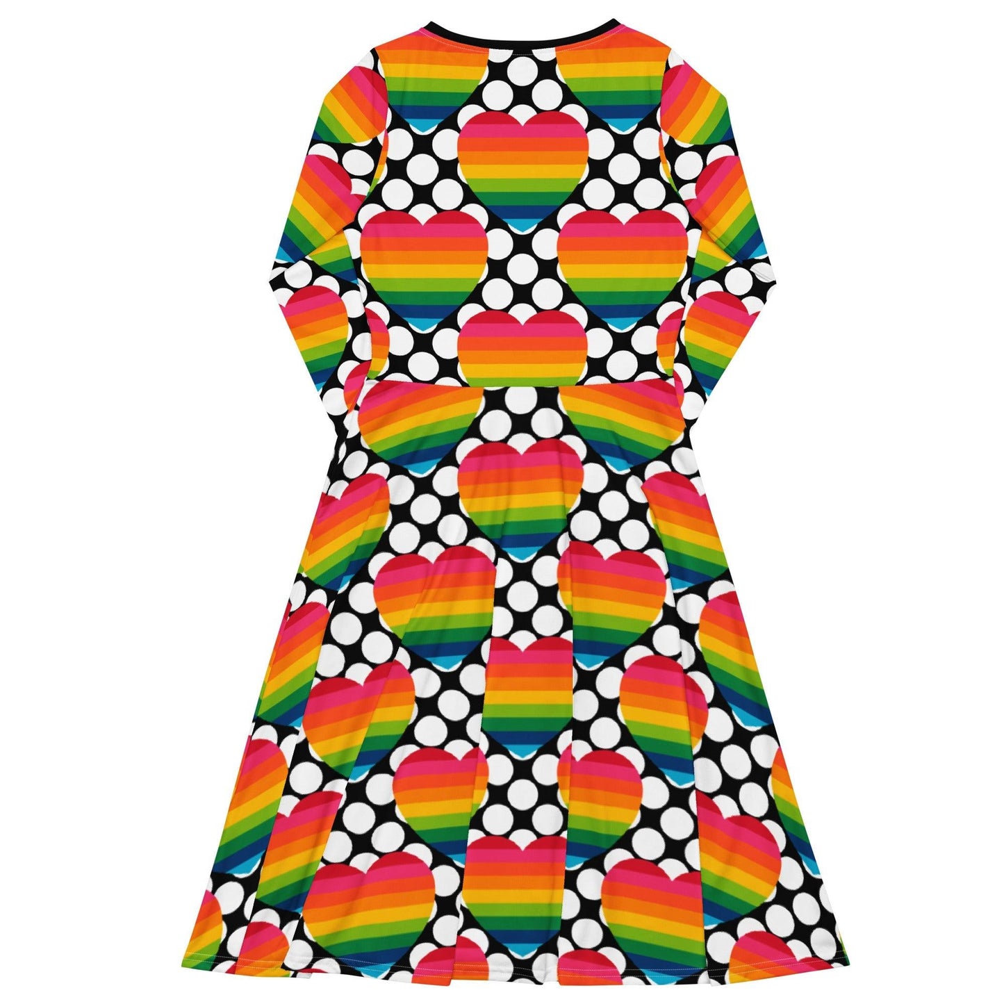 ELLIE LOVE DOT rainbow - Midi dress with long sleeves and pockets - SHALMIAK