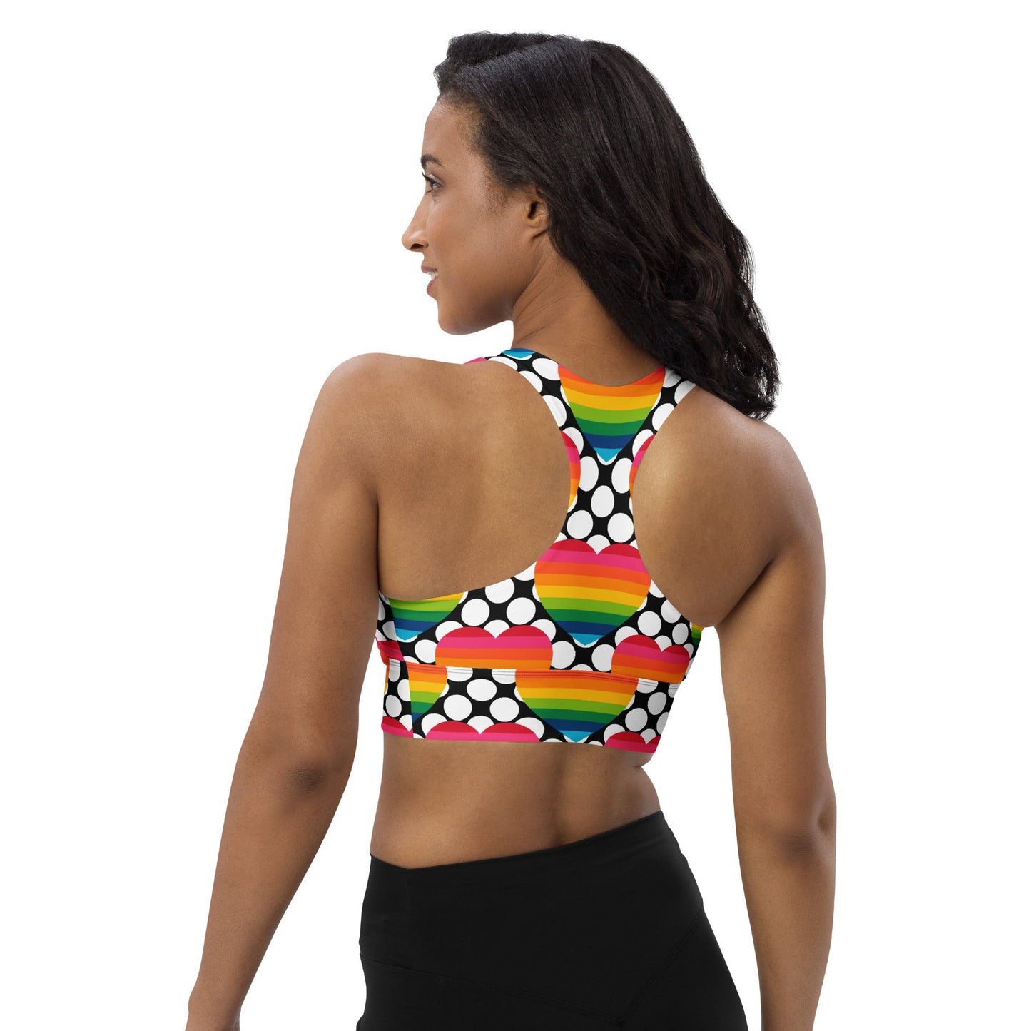 Sports Bra (recycled) - ELLIE LOVE DOT rainbow - SHALMIAK