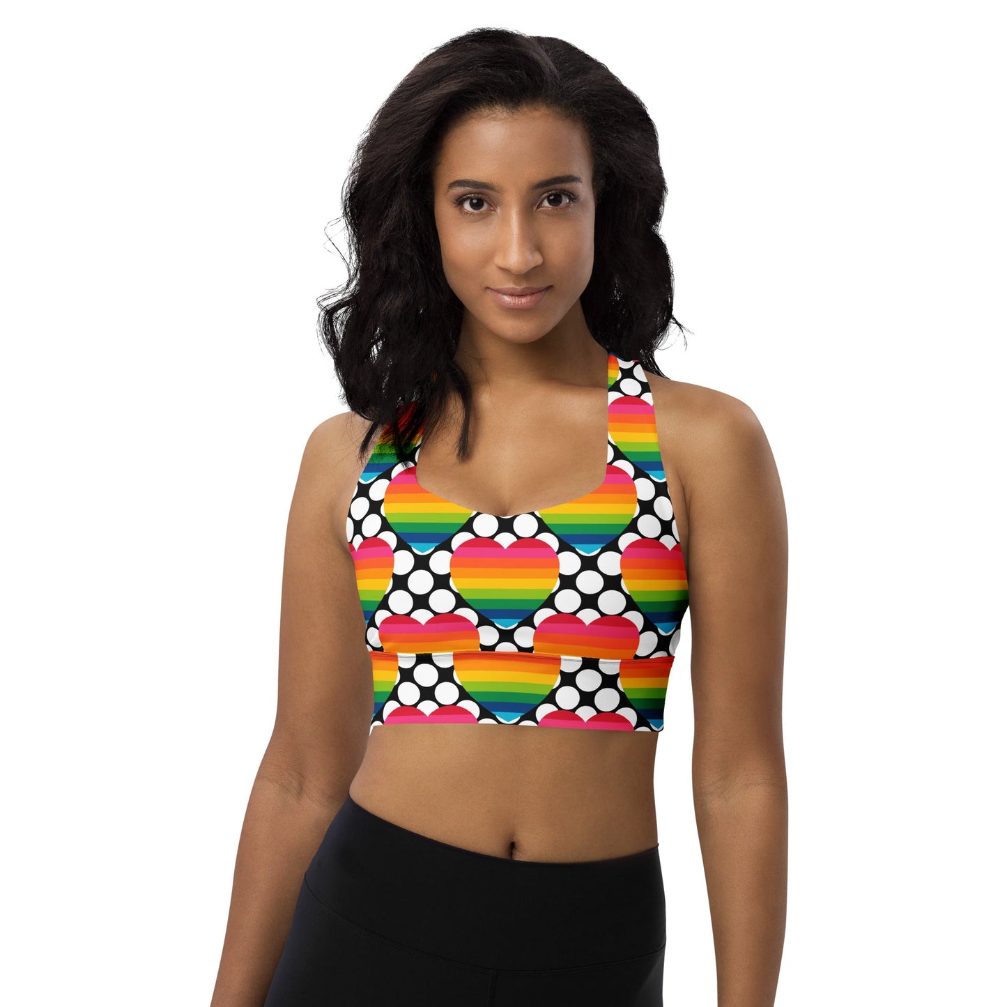 Sports Bra (recycled) - ELLIE LOVE DOT rainbow - SHALMIAK