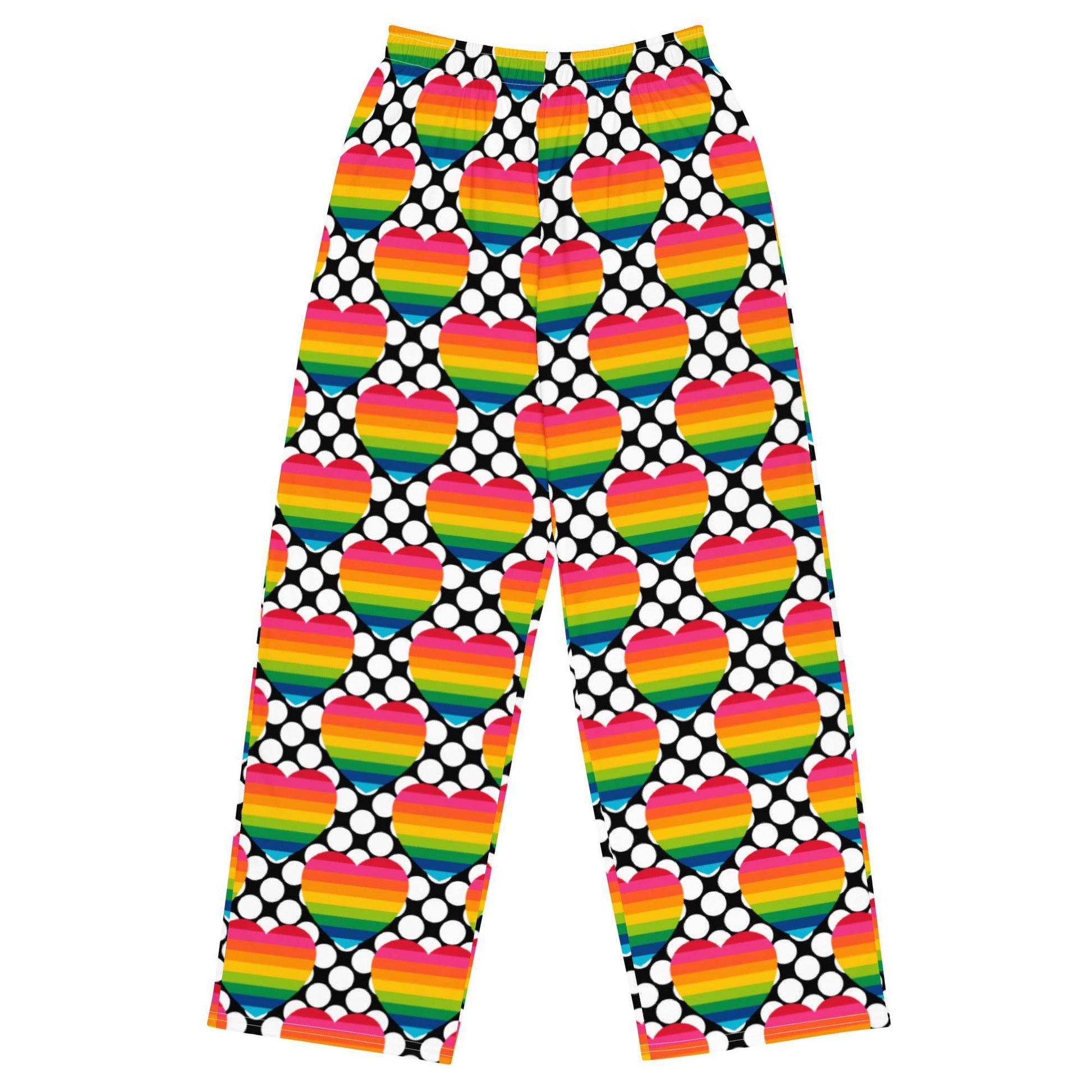 ELLIE LOVE DOT rainbow - Unisex wide-leg pants - SHALMIAK