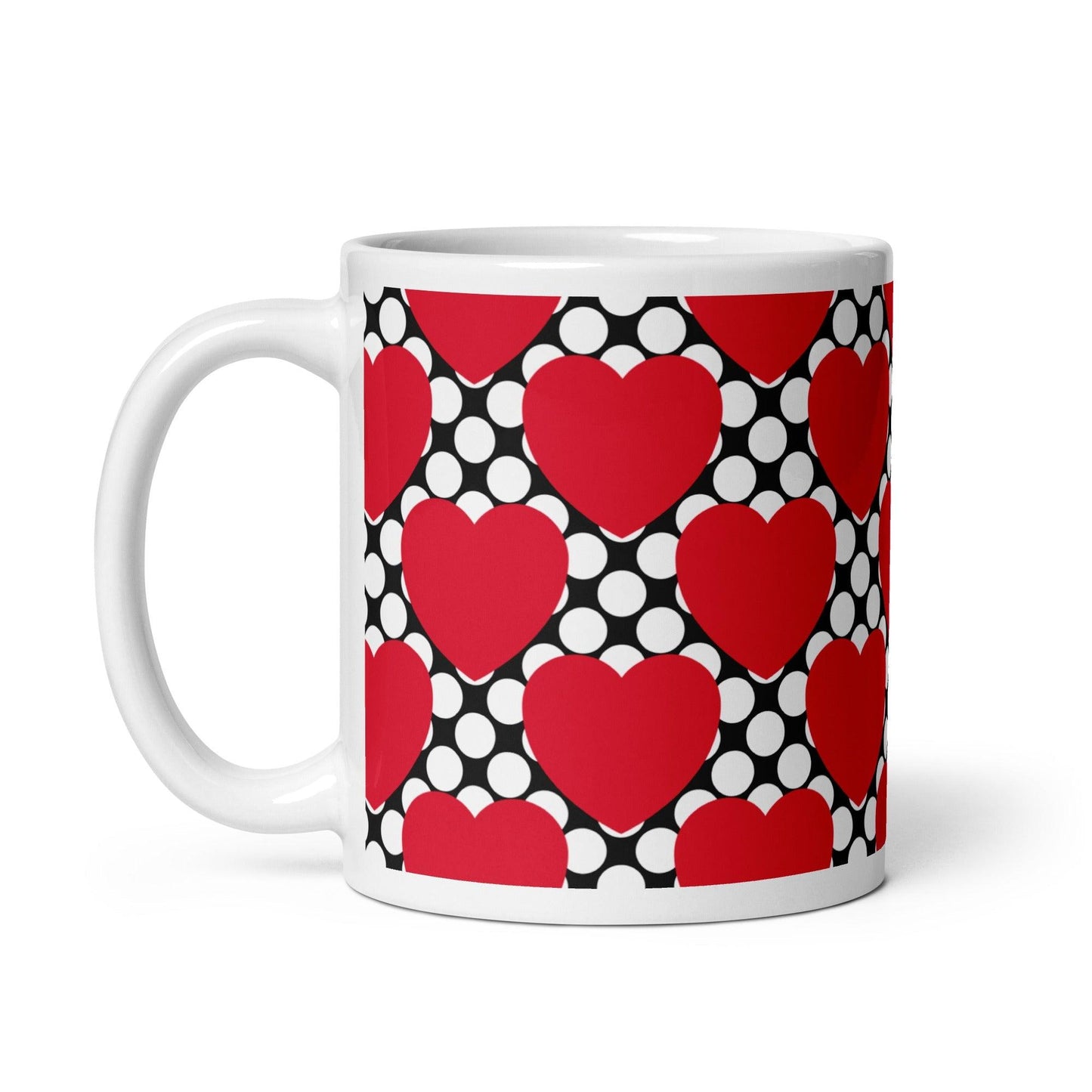 ELLIE LOVE DOT red black - Ceramic Mug - SHALMIAK