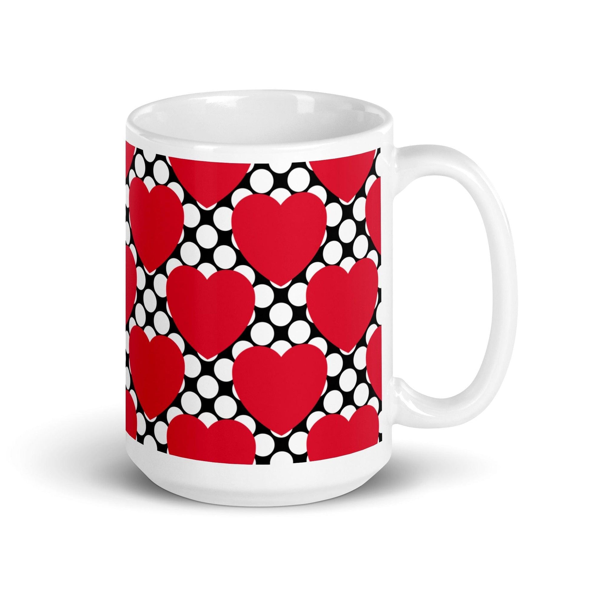 ELLIE LOVE DOT red black - Ceramic Mug - SHALMIAK