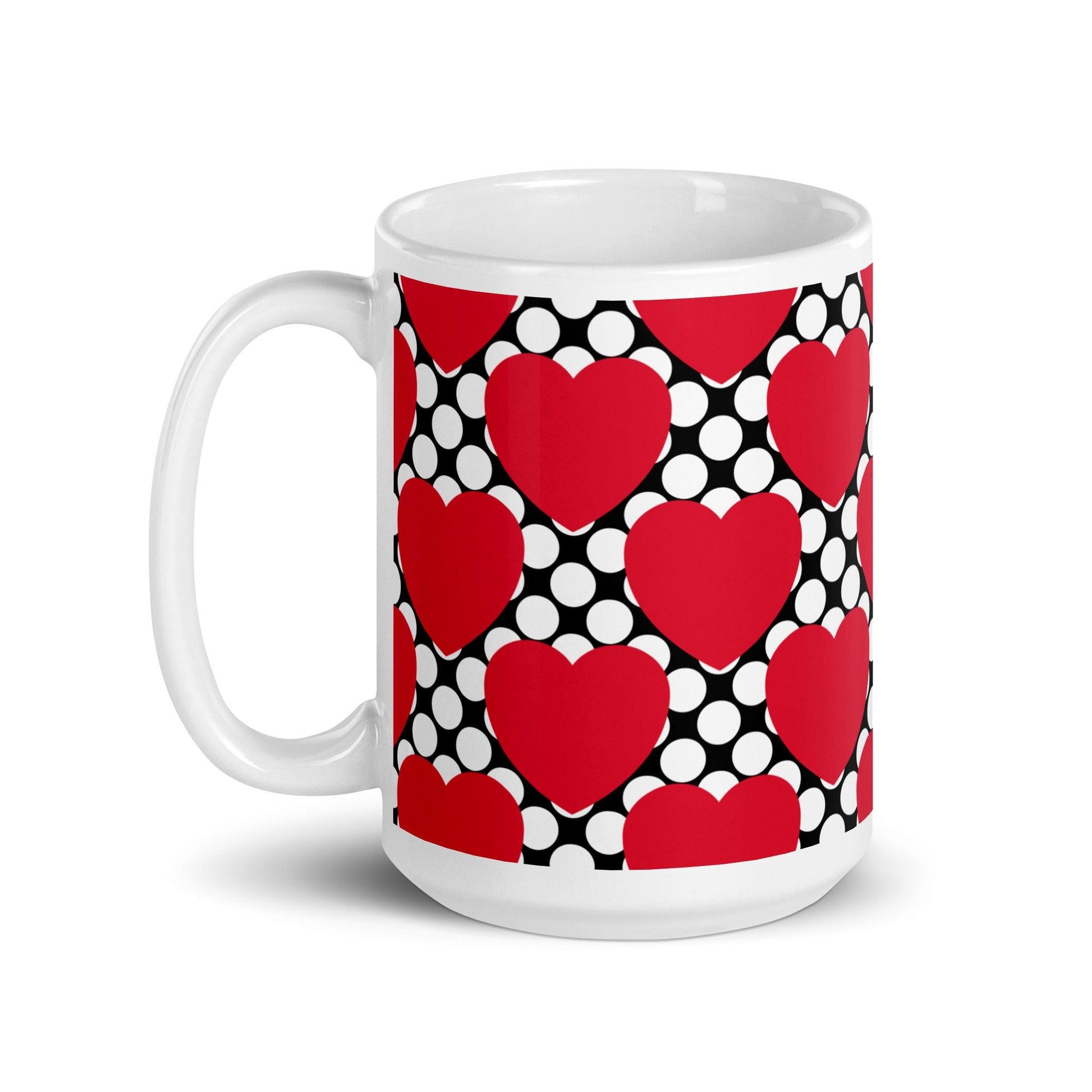 ELLIE LOVE DOT red black - Ceramic Mug - SHALMIAK