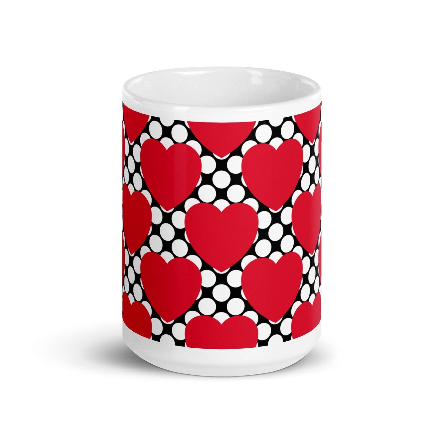 ELLIE LOVE DOT red black - Ceramic Mug - SHALMIAK