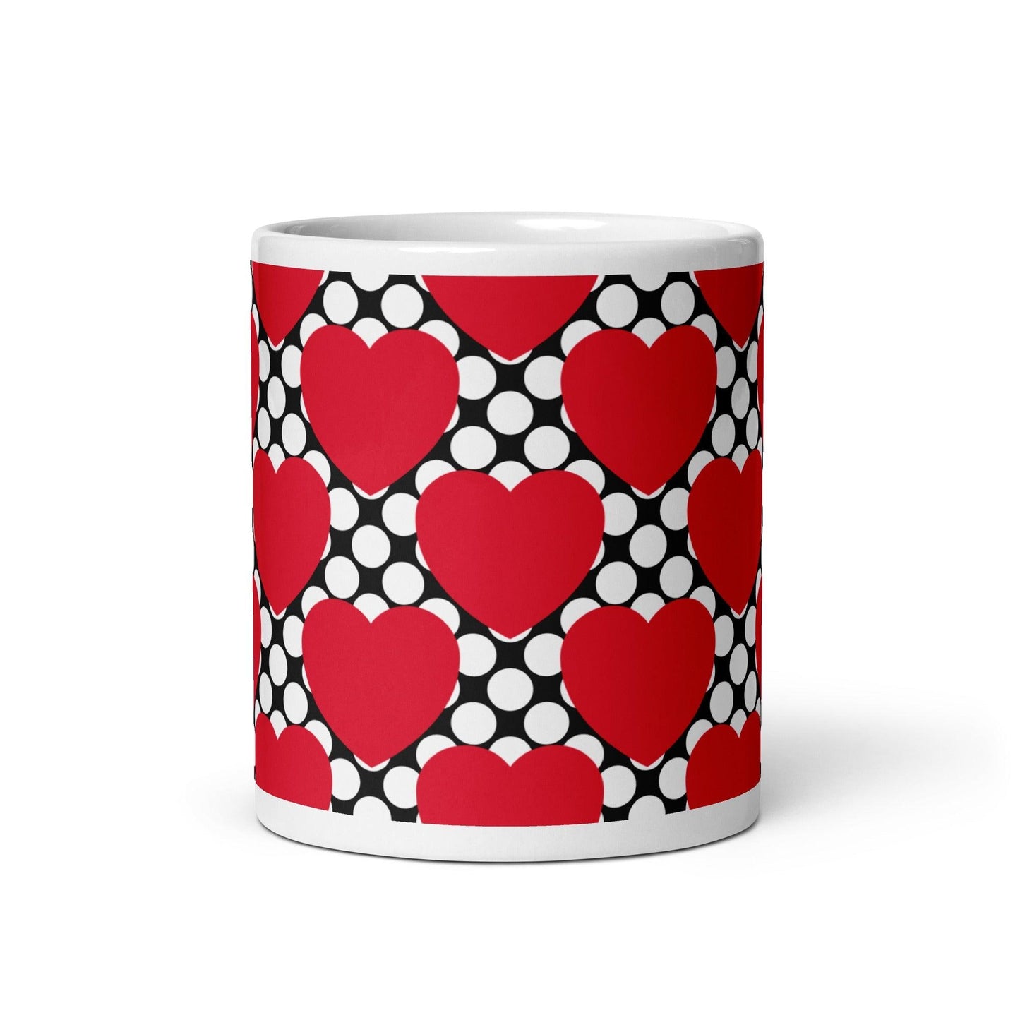 ELLIE LOVE DOT red black - Ceramic Mug - SHALMIAK