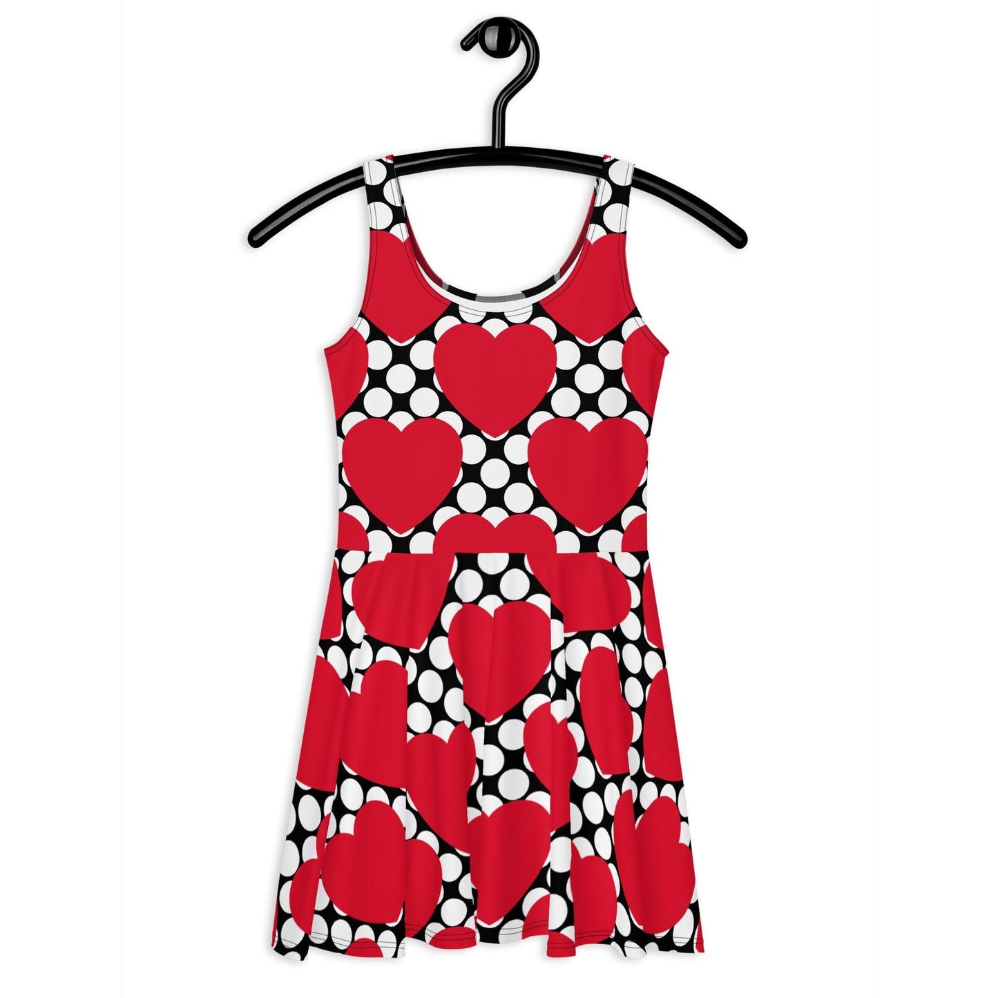 ELLIE LOVE DOT red black - Skater Dress - SHALMIAK