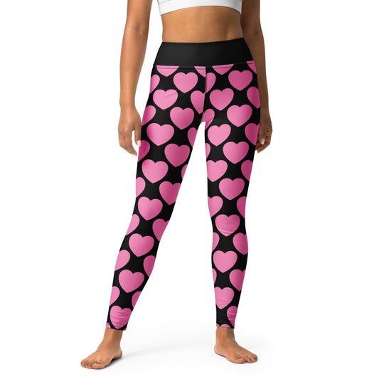 ELLIE LOVE pink black -2- Yoga Leggings - SHALMIAK