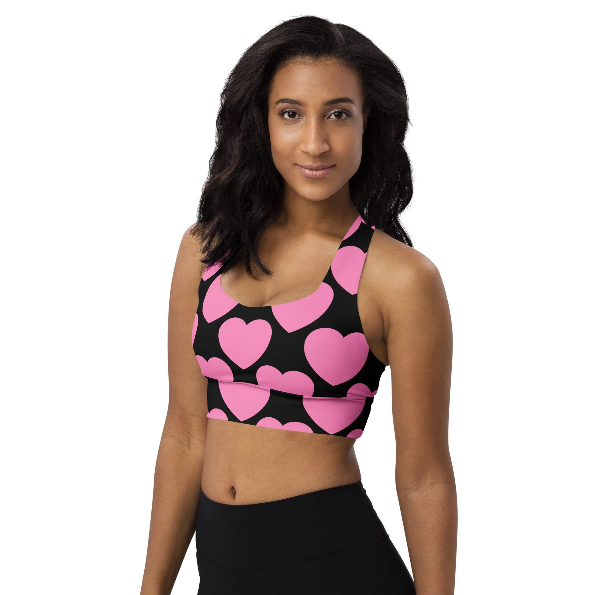 Sports Bra (recycled) - ELLIE LOVE pink black - SHALMIAK