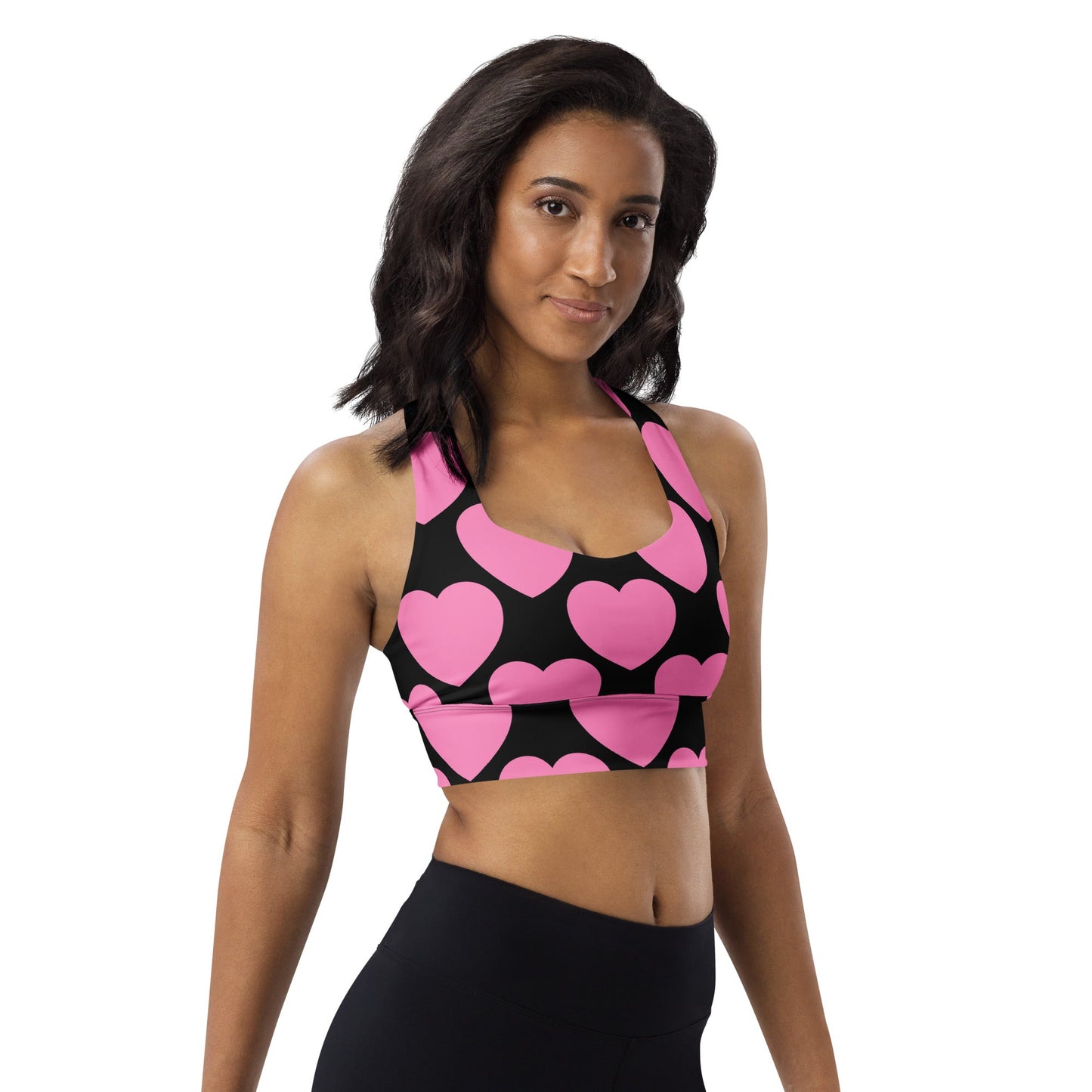 Sports Bra (recycled) - ELLIE LOVE pink black - SHALMIAK