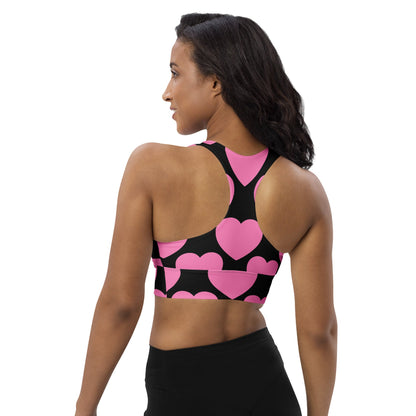 Sports Bra (recycled) - ELLIE LOVE pink black - SHALMIAK