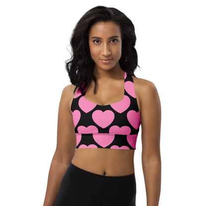 Sports Bra (recycled) - ELLIE LOVE pink black - SHALMIAK