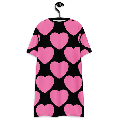 ELLIE LOVE pink black - T-shirt dress - SHALMIAK