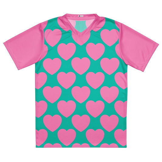 ELLIE LOVE pink mint - Recycled unisex sports jersey - SHALMIAK