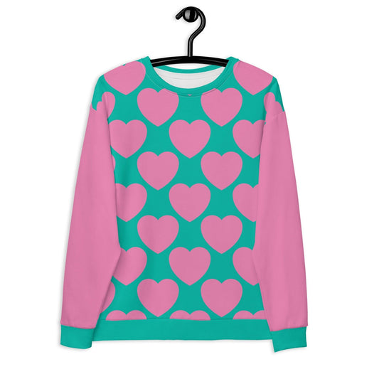 ELLIE LOVE pink mint - Unisex Sweatshirt  (recycled) - SHALMIAK