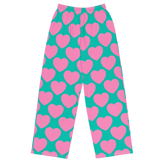 ELLIE LOVE pink mint - Unisex wide-leg pants - SHALMIAK