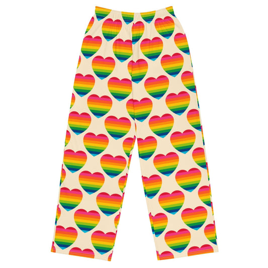 ELLIE LOVE rainbow - Unisex wide-leg pants - SHALMIAK