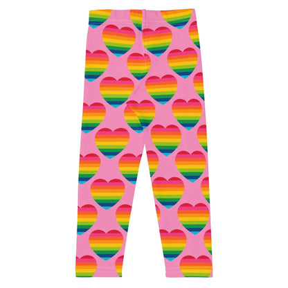 ELLIE LOVE rainbow pink -2- Kid's Leggings - SHALMIAK