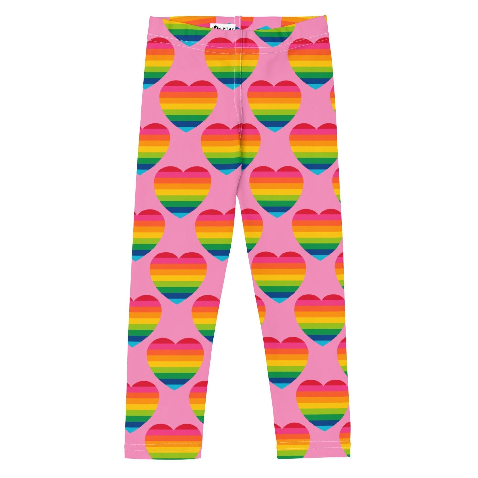 ELLIE LOVE rainbow pink -2- Kid's Leggings - SHALMIAK