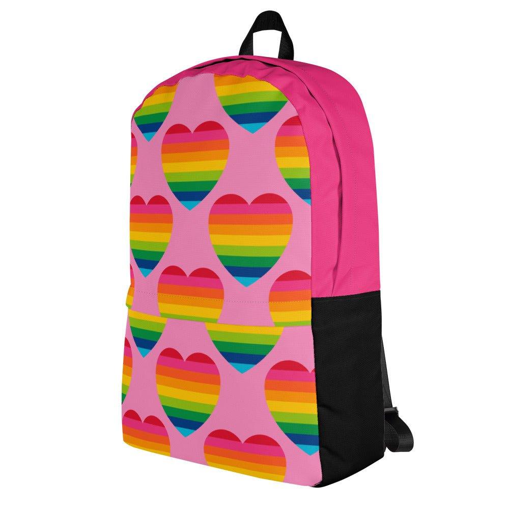 ELLIE LOVE rainbow pink - Backpack - SHALMIAK