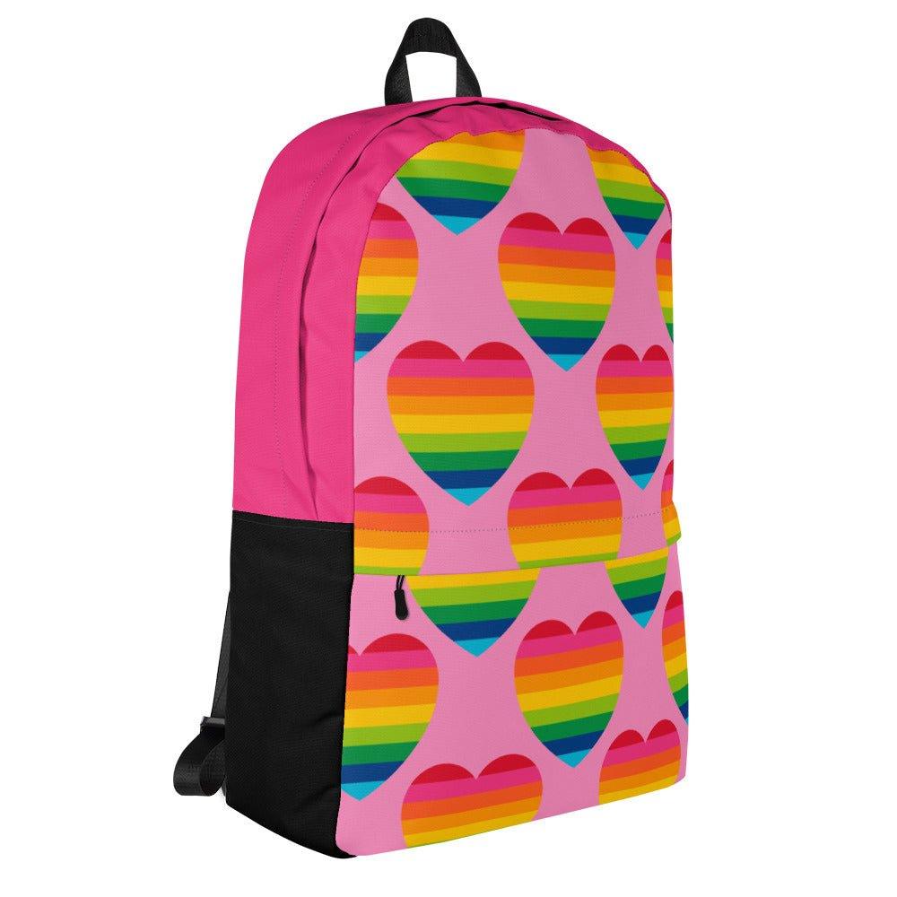 ELLIE LOVE rainbow pink - Backpack - SHALMIAK