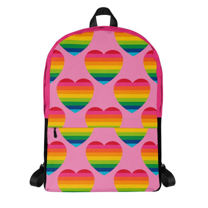 ELLIE LOVE rainbow pink - Backpack - SHALMIAK