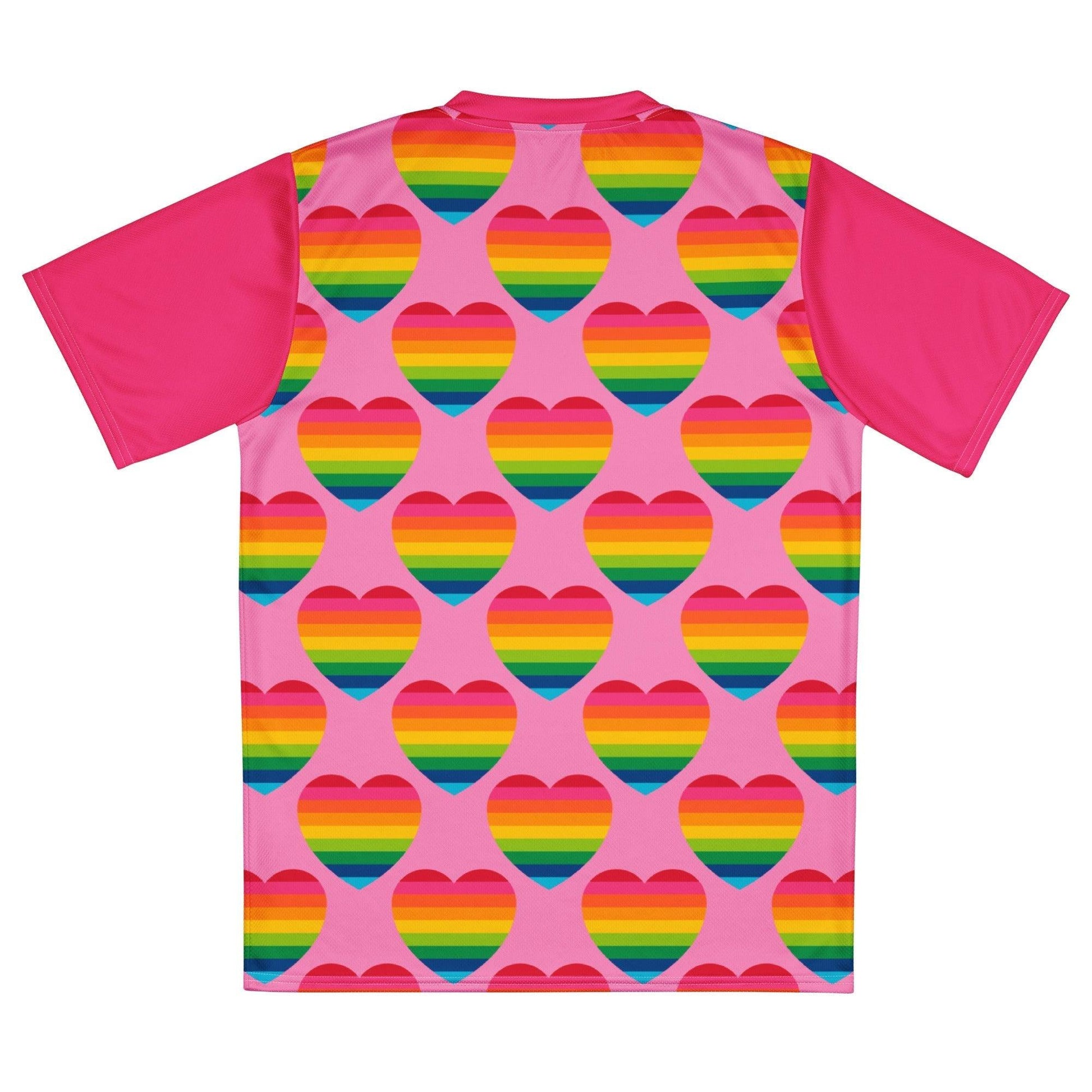 ELLIE LOVE rainbow pink - Recycled unisex sports jersey - SHALMIAK