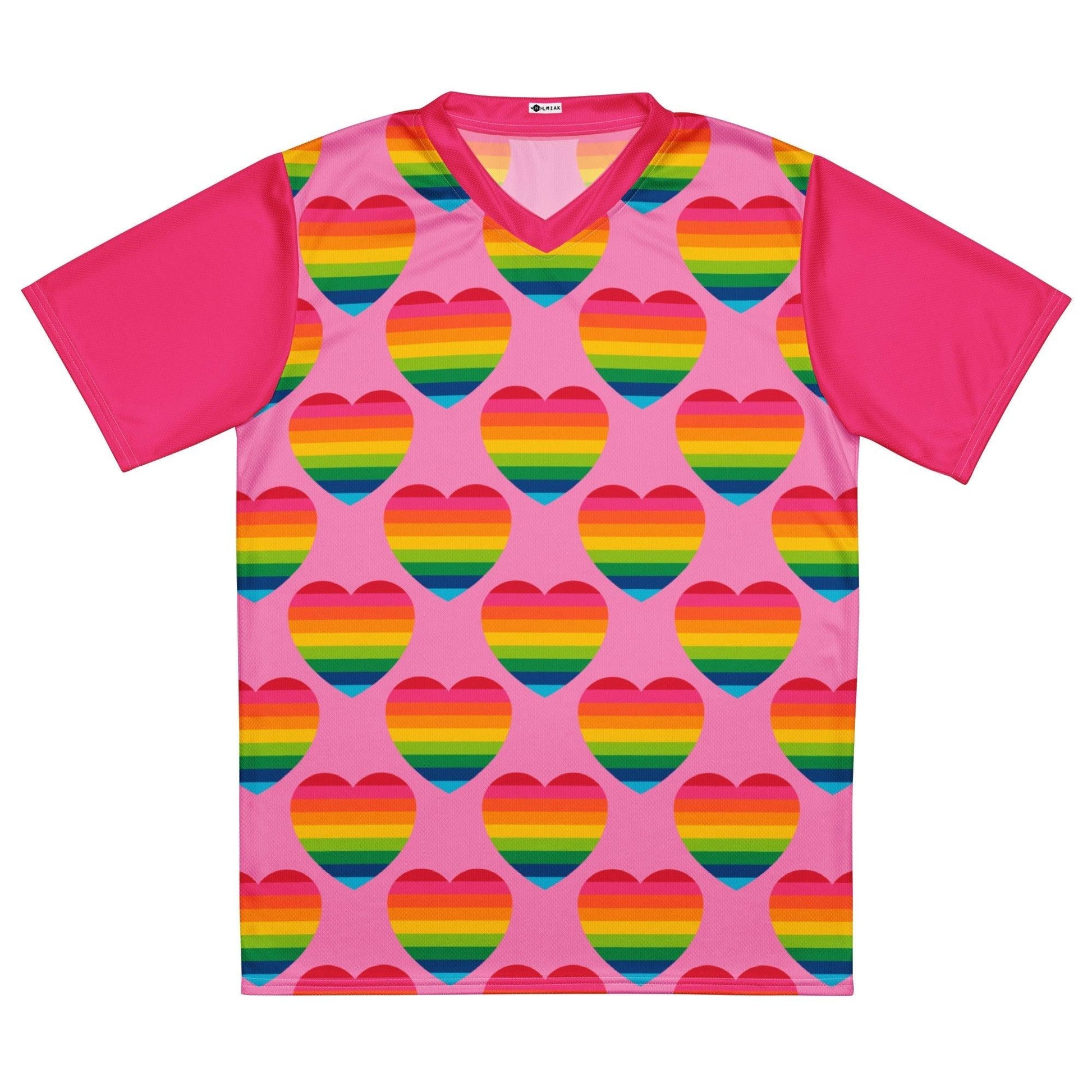 ELLIE LOVE rainbow pink - Recycled unisex sports jersey - SHALMIAK