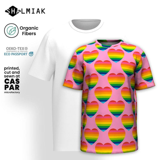 ELLIE LOVE rainbow pink - T-shirt  (organic cotton) - SHALMIAK