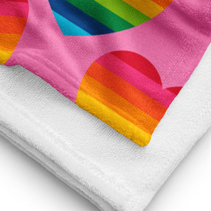 ELLIE LOVE rainbow pink - Towel - SHALMIAK