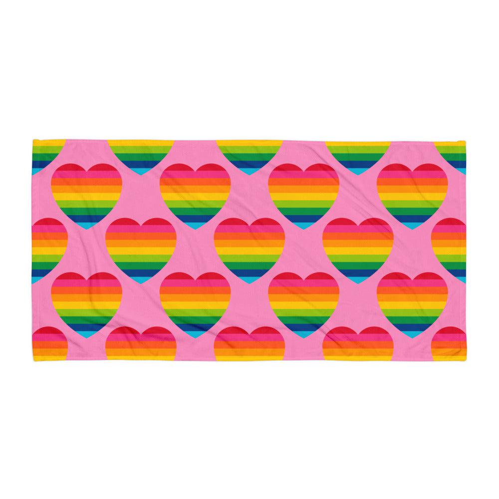 ELLIE LOVE rainbow pink - Towel - SHALMIAK