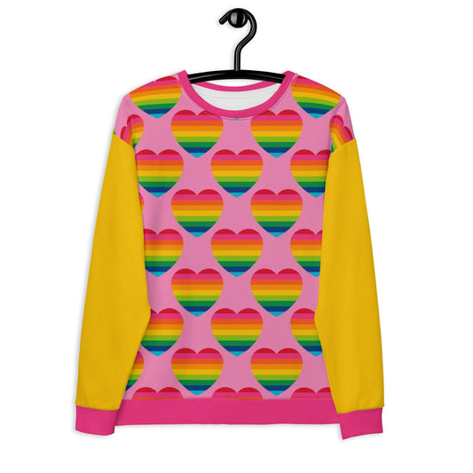 ELLIE LOVE rainbow pink - Unisex Sweatshirt  (recycled) - SHALMIAK