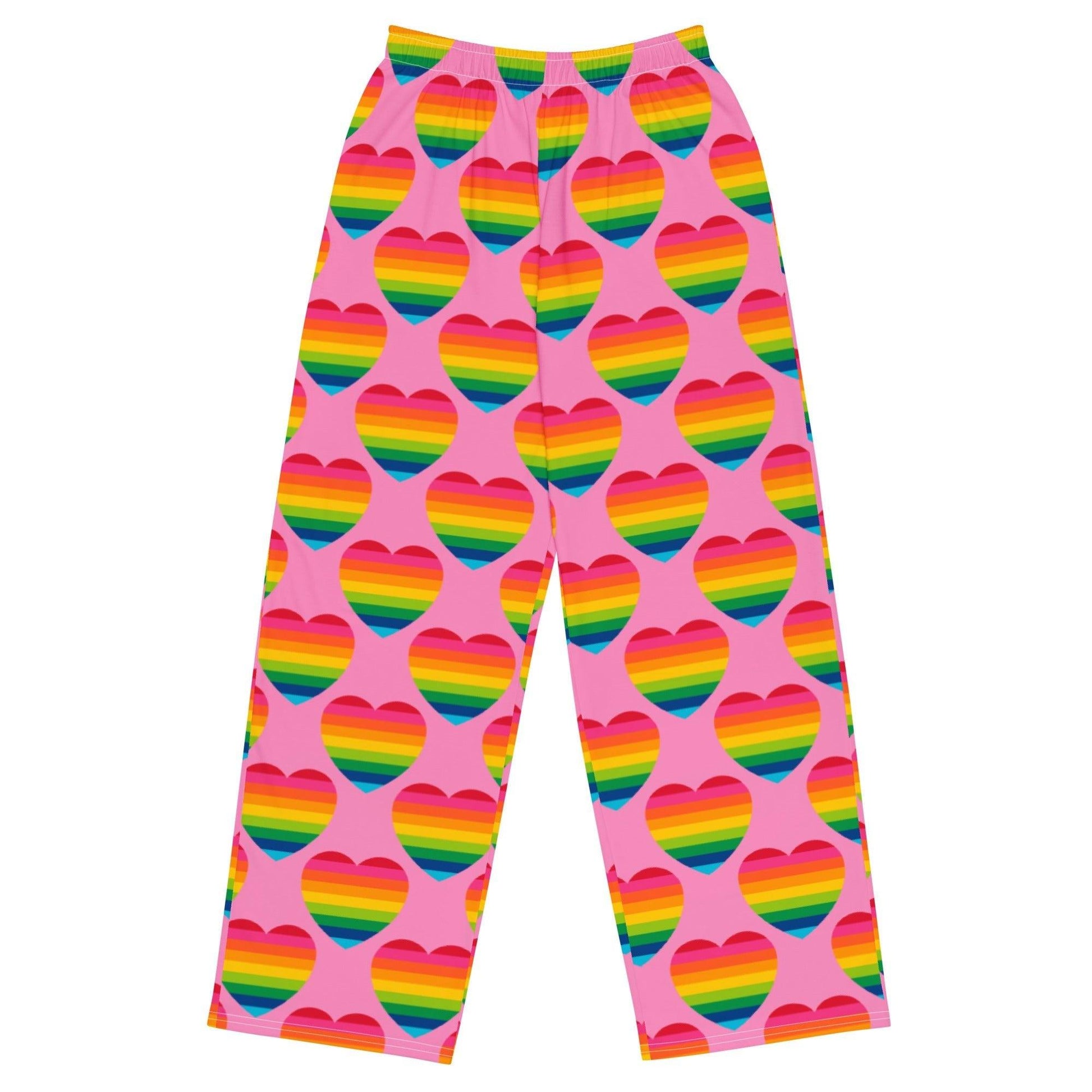 ELLIE LOVE rainbow pink - Unisex wide-leg pants - SHALMIAK