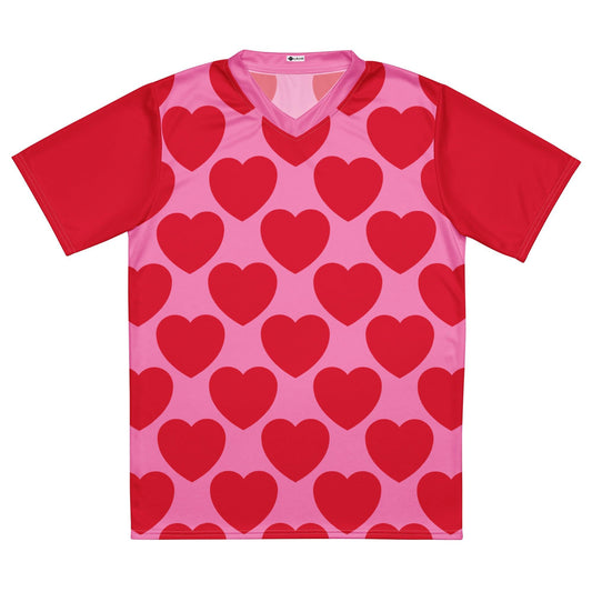 ELLIE LOVE red - Recycled unisex sports jersey - SHALMIAK