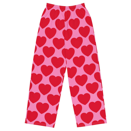 ELLIE LOVE red - Unisex wide-leg pants - SHALMIAK