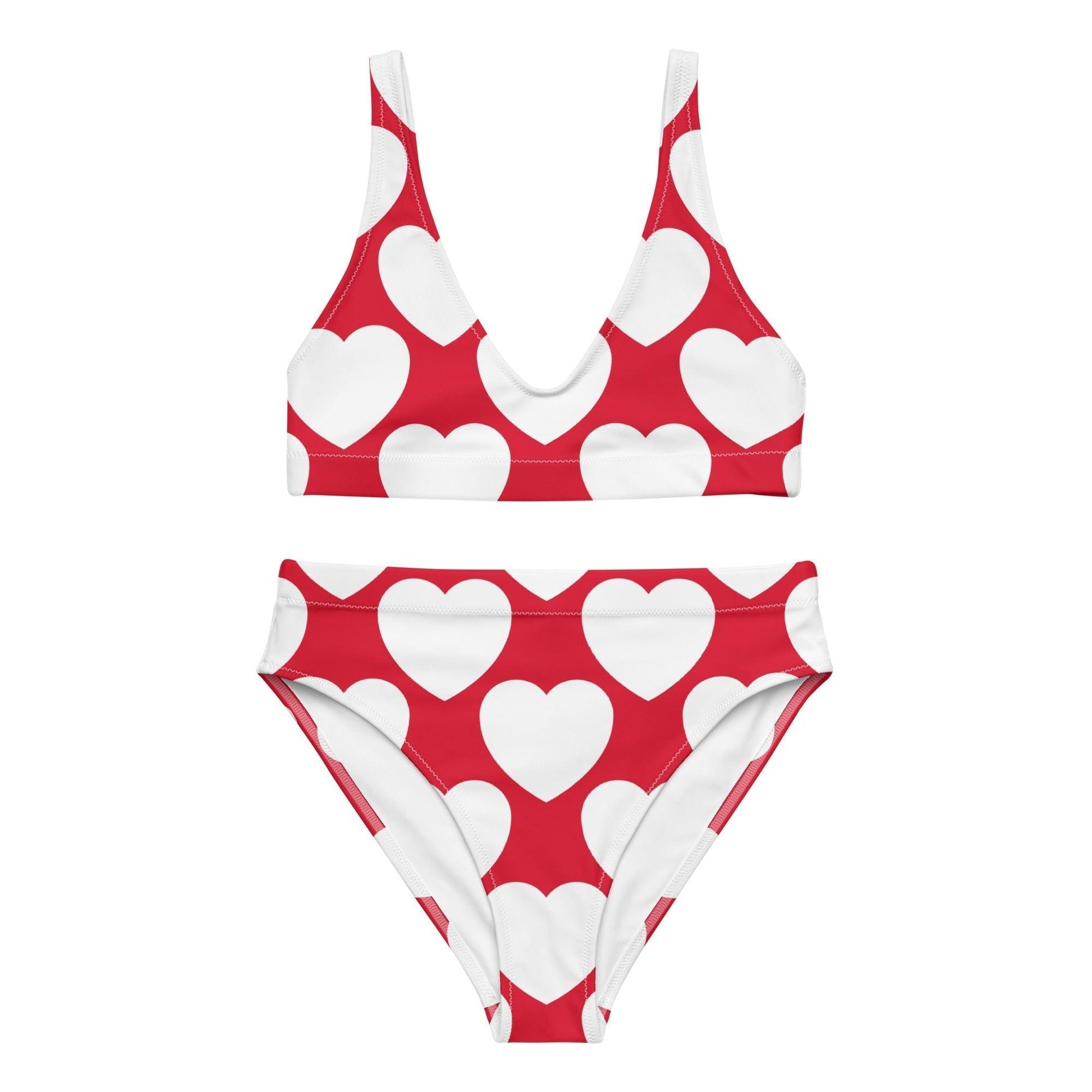 ELLIE LOVE red white - Bikinis made of recycled material - SHALMIAK