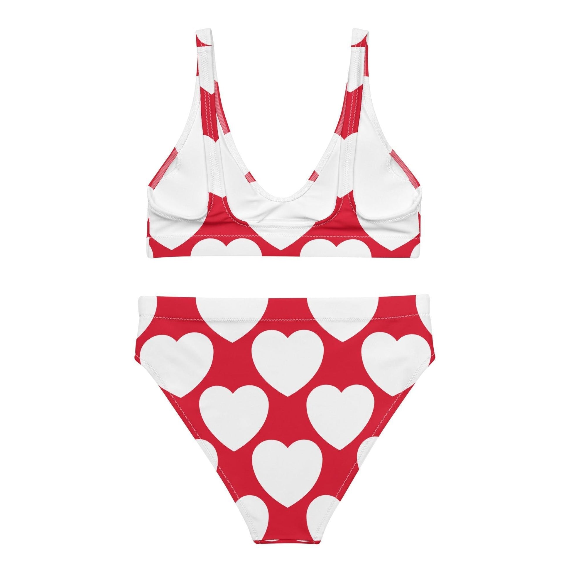 ELLIE LOVE red white - Bikinis made of recycled material - SHALMIAK