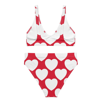 ELLIE LOVE red white - Bikinis made of recycled material - SHALMIAK