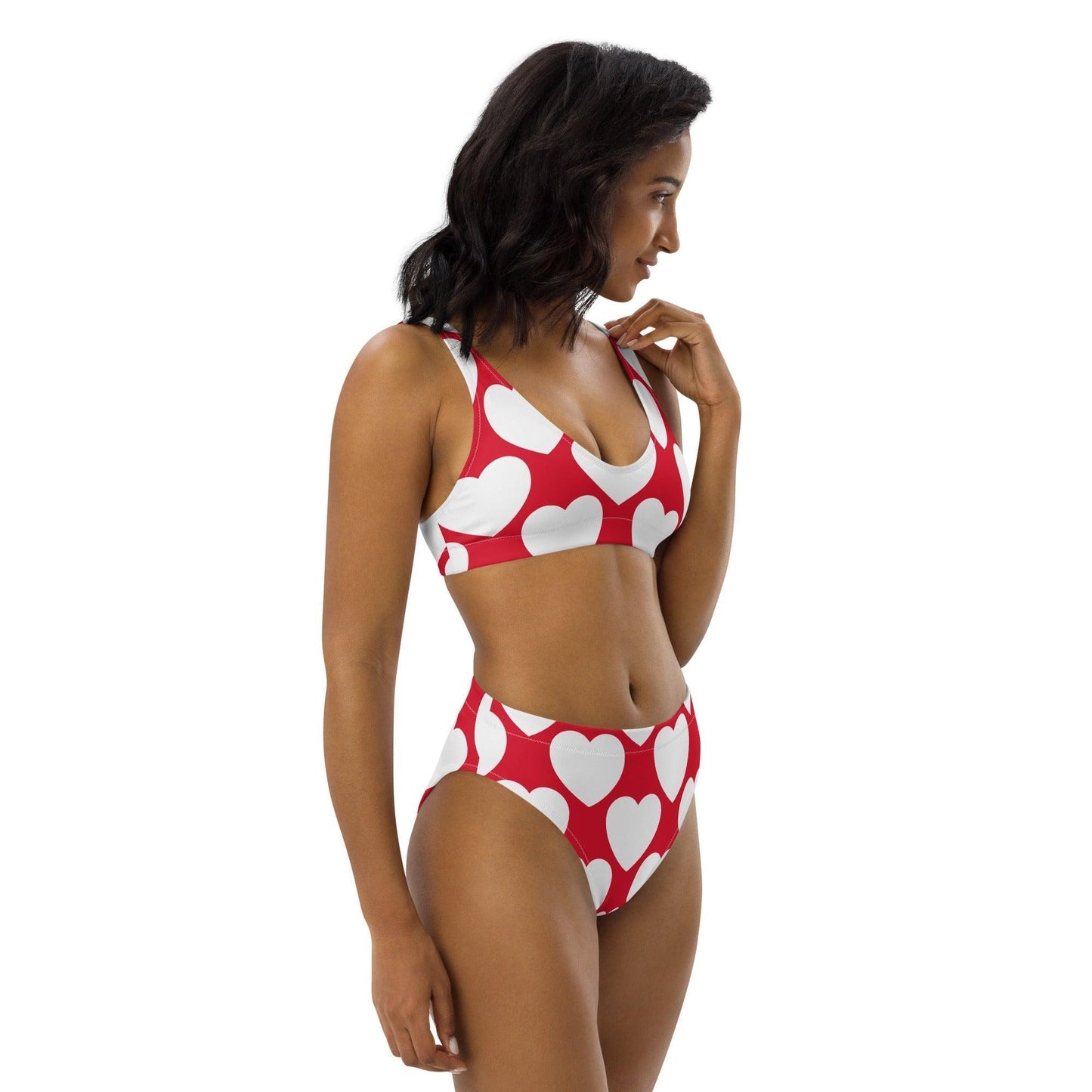 ELLIE LOVE red white - Bikinis made of recycled material - SHALMIAK