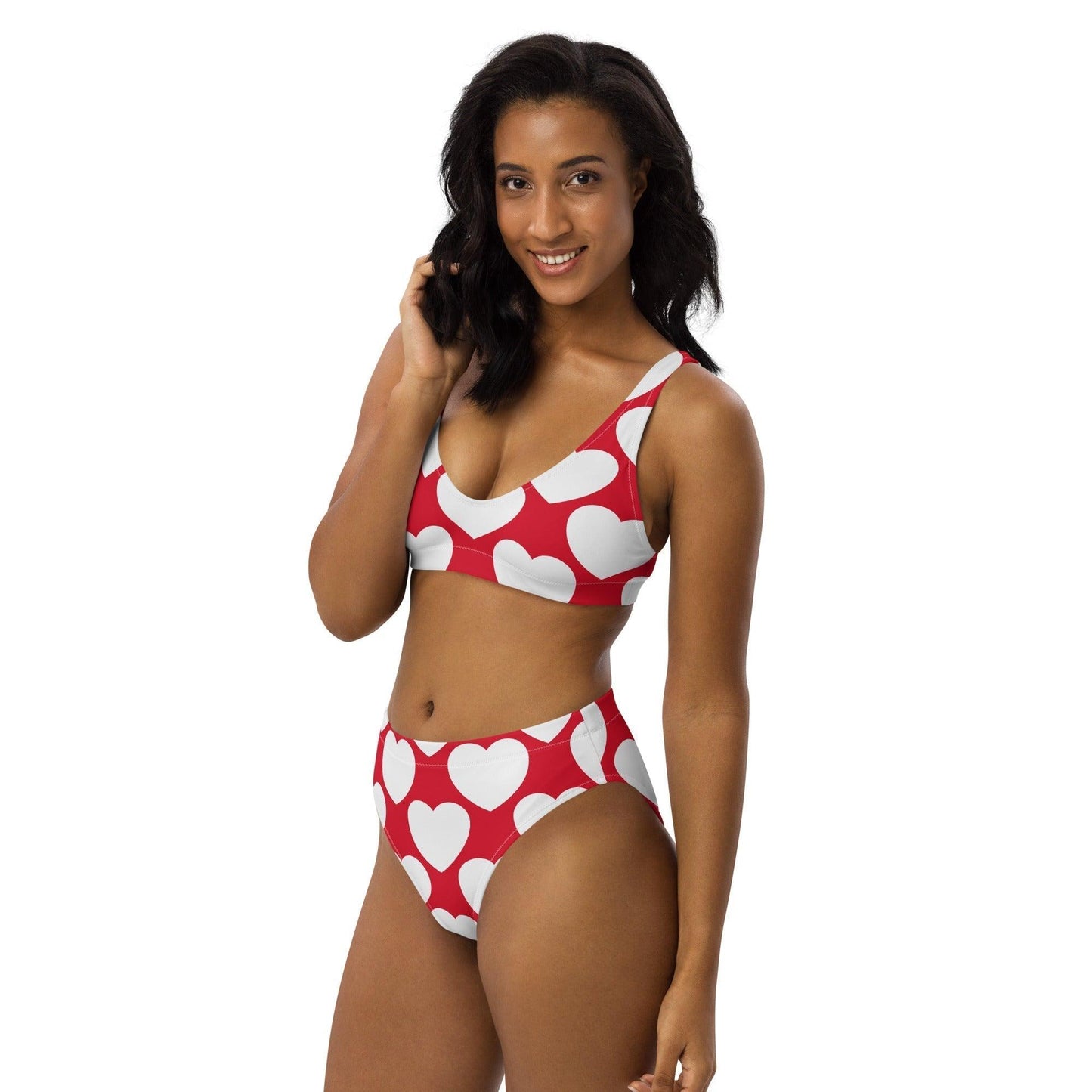 ELLIE LOVE red white - Bikinis made of recycled material - SHALMIAK