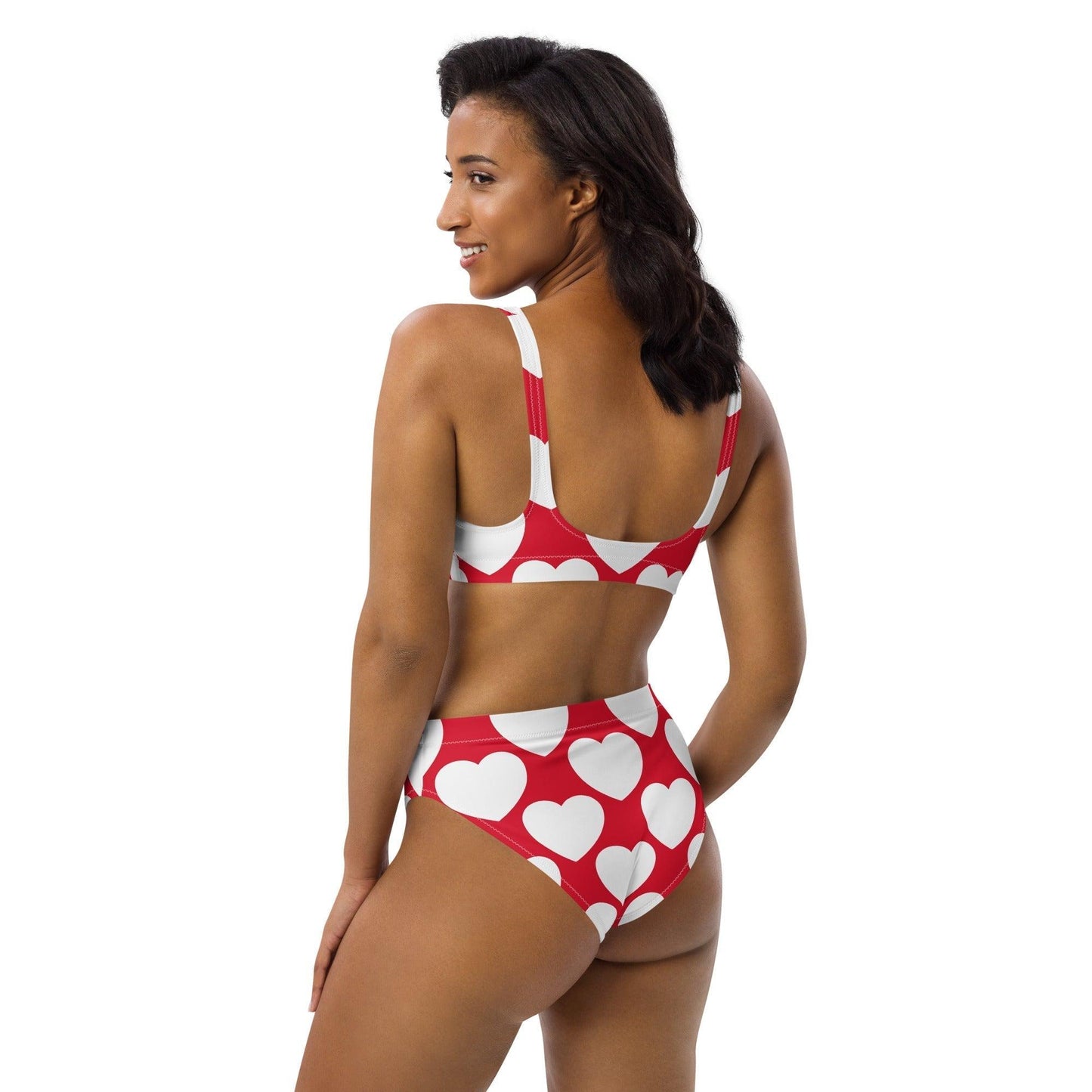 ELLIE LOVE red white - Bikinis made of recycled material - SHALMIAK