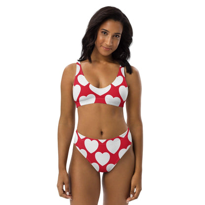 ELLIE LOVE red white - Bikinis made of recycled material - SHALMIAK