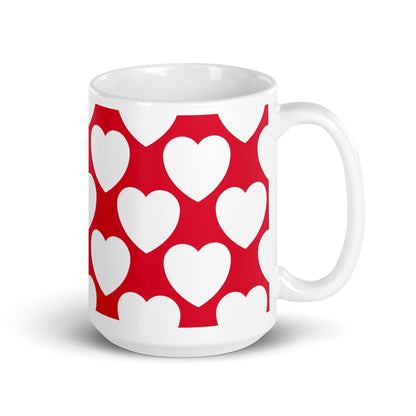 ELLIE LOVE red white - Ceramic Mug - SHALMIAK