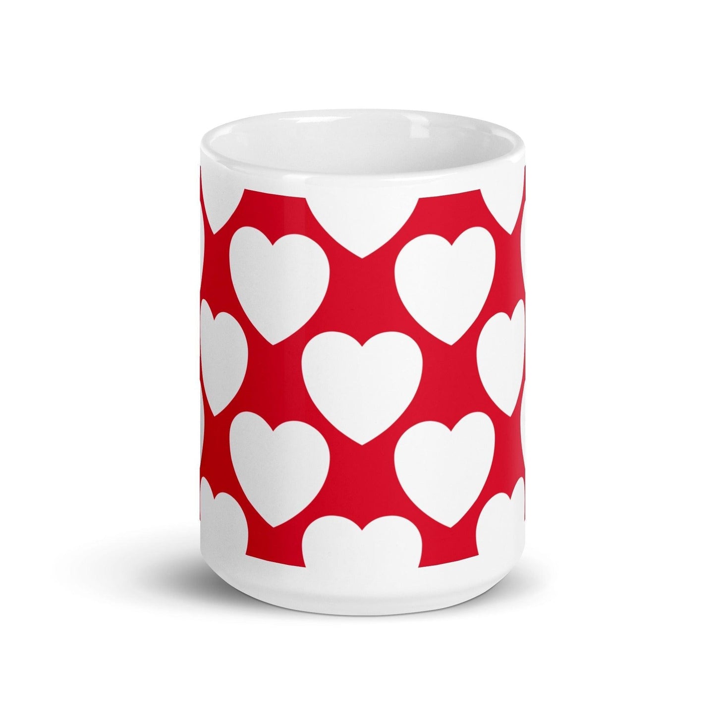 ELLIE LOVE red white - Ceramic Mug - SHALMIAK