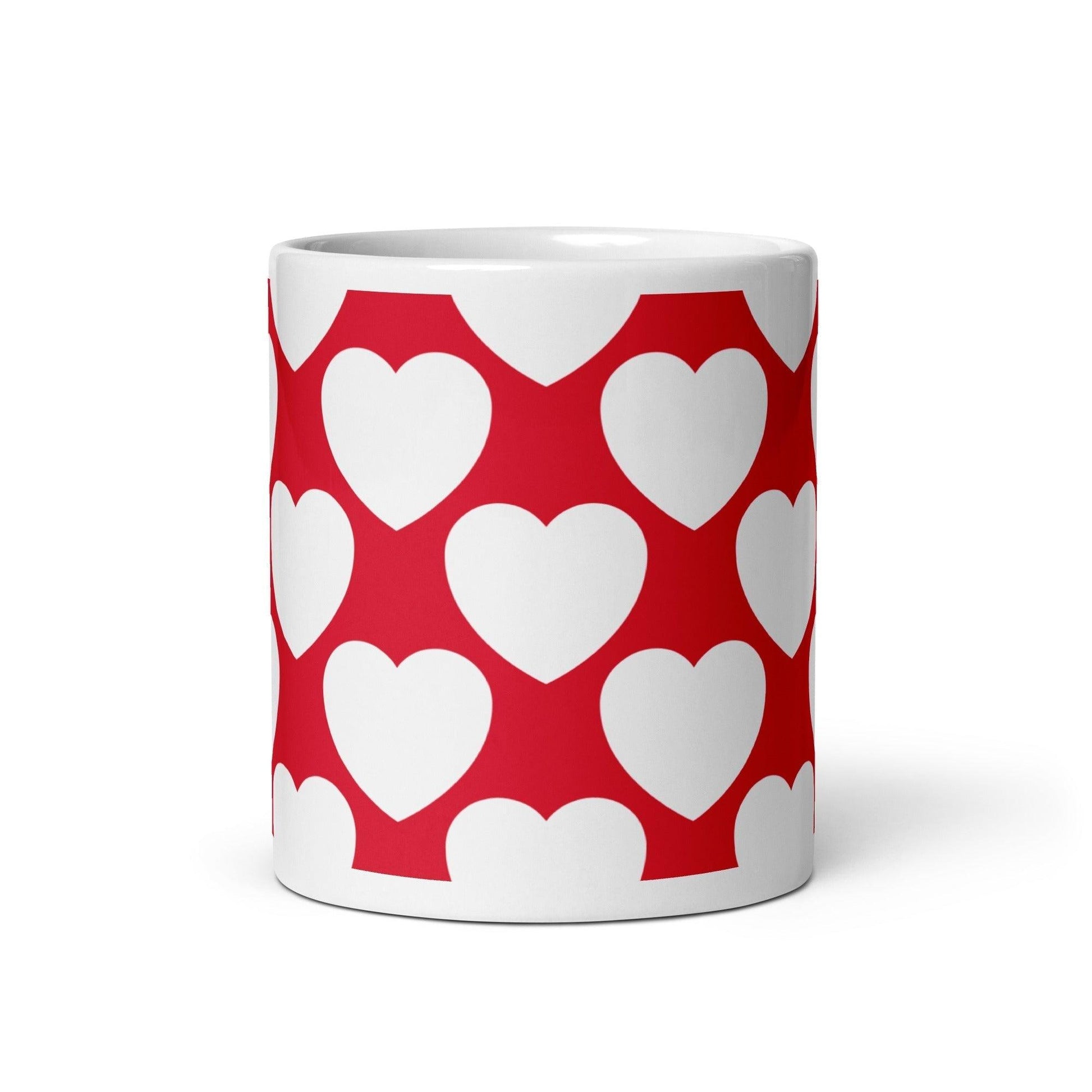 ELLIE LOVE red white - Ceramic Mug - SHALMIAK