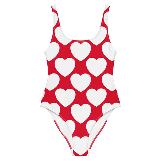 ELLIE LOVE red white - One-Piece Swimsuit - SHALMIAK