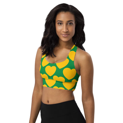 Sports Bra (recycled) - ELLIE LOVE yellow green - SHALMIAK