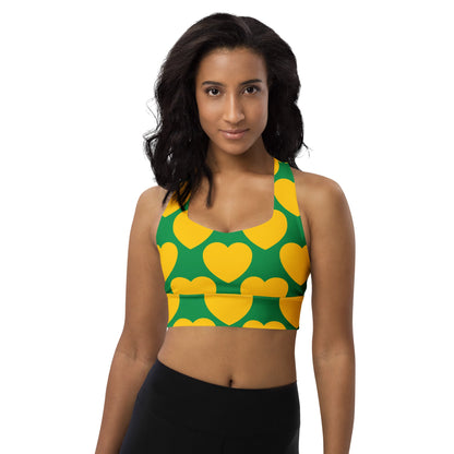 Sports Bra (recycled) - ELLIE LOVE yellow green - SHALMIAK