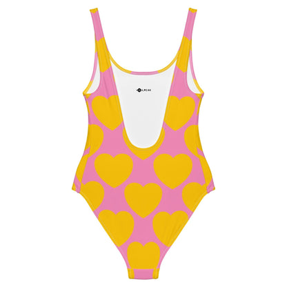 ELLIE LOVE yellow pink - One-Piece Swimsuit - SHALMIAK