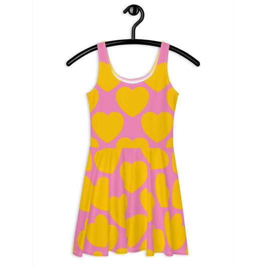 ELLIE LOVE yellow pink - Skater Dress - SHALMIAK