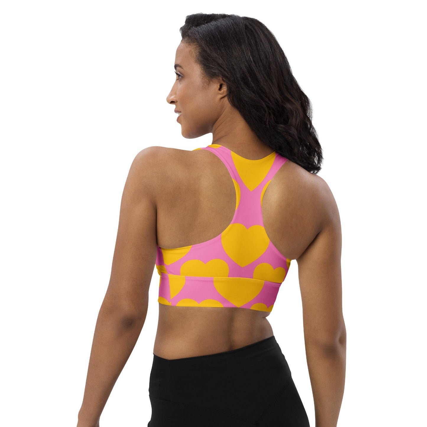 Sports Bra (recycled) - ELLIE LOVE yellow pink - SHALMIAK